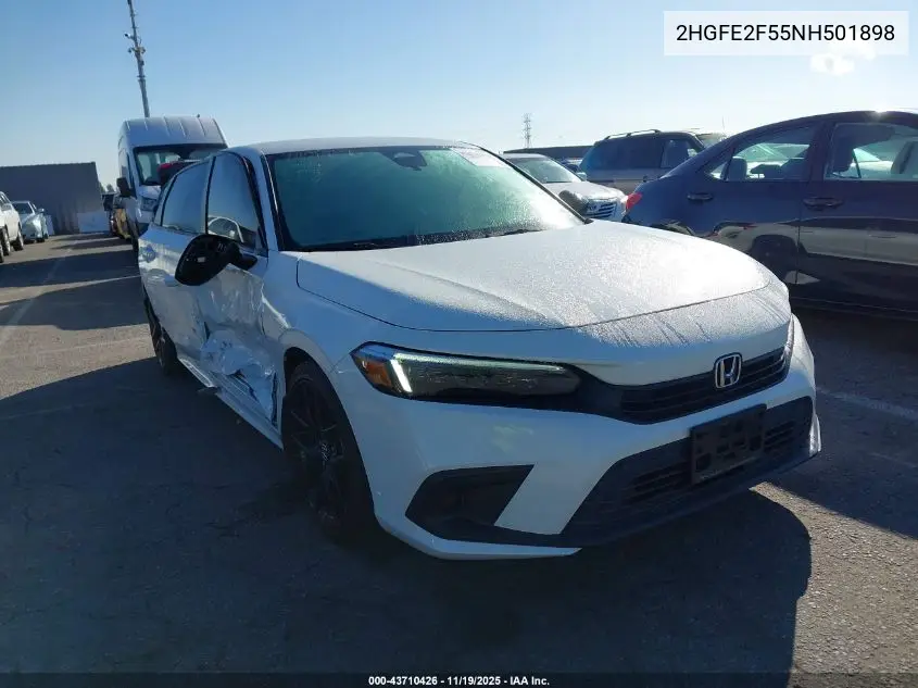 2HGFE2F55NH501898 2022 Honda Civic Sport