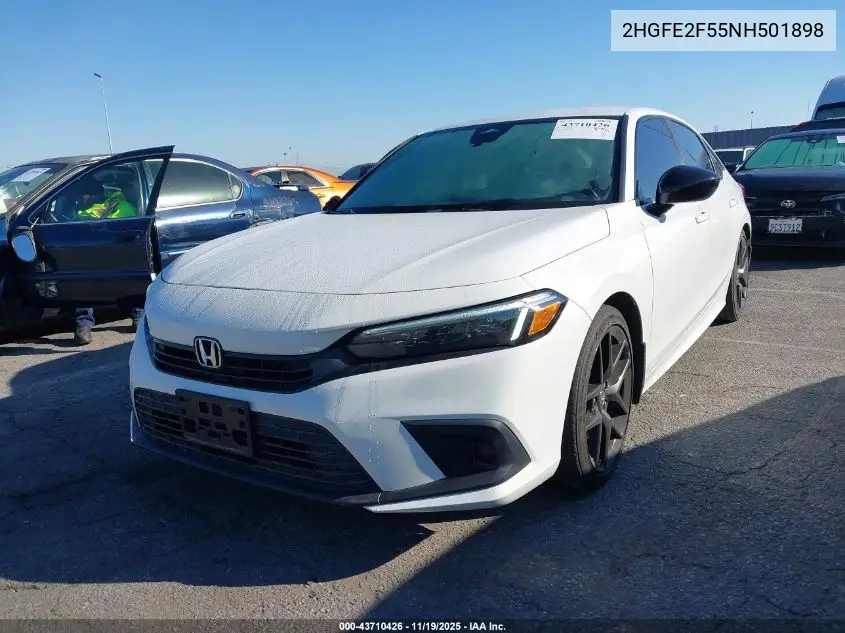 2HGFE2F55NH501898 2022 Honda Civic Sport