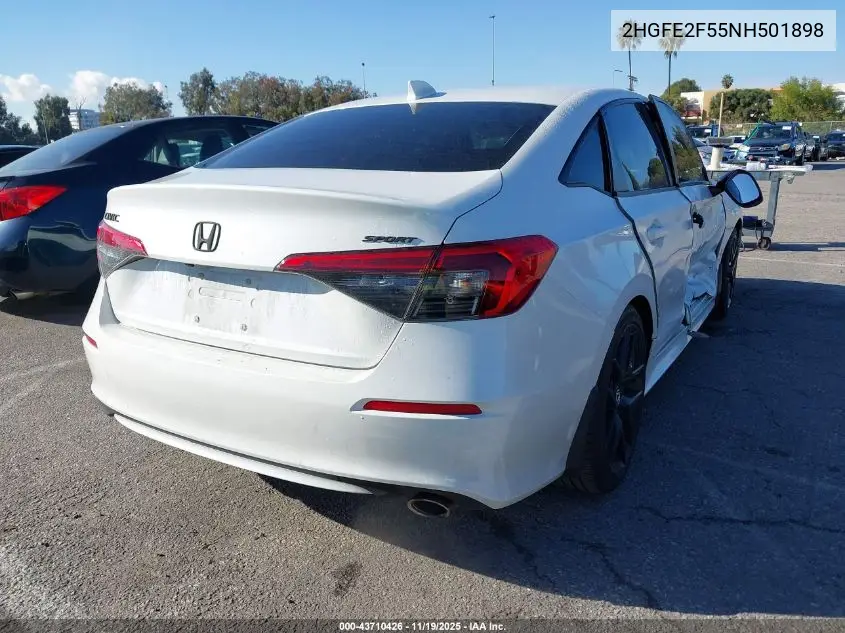 2HGFE2F55NH501898 2022 Honda Civic Sport