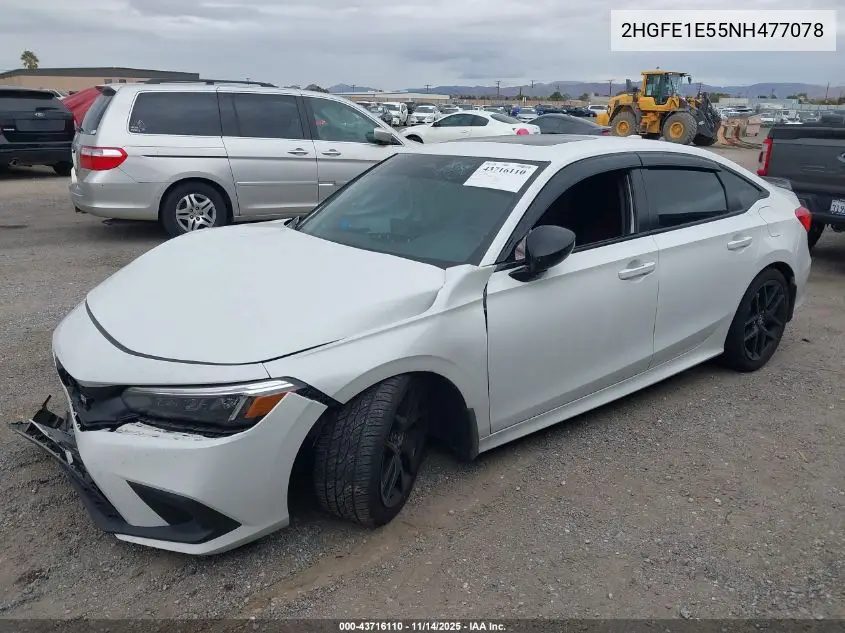 2HGFE1E55NH477078 2022 Honda Civic Si Sedan
