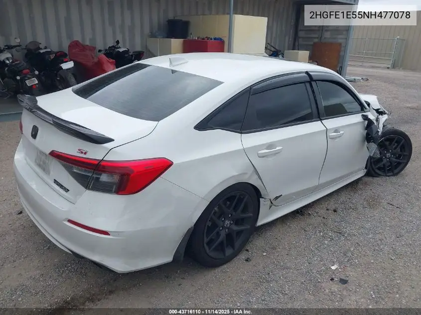 2HGFE1E55NH477078 2022 Honda Civic Si Sedan