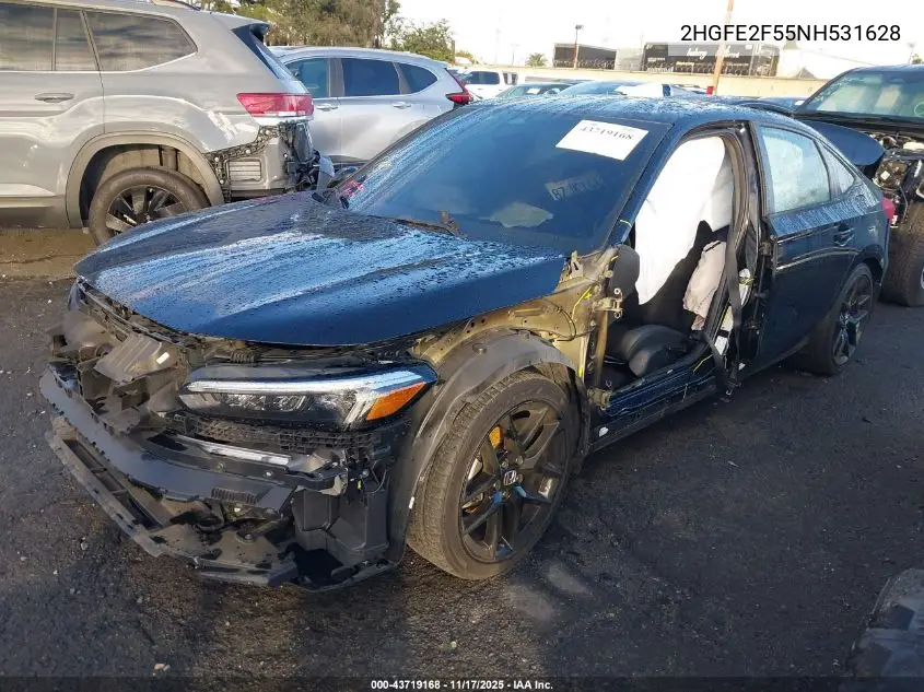 2HGFE2F55NH531628 2022 Honda Civic Sport
