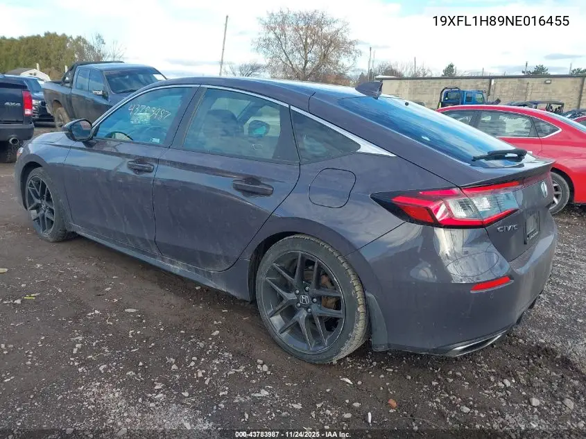 19XFL1H89NE016455 2022 Honda Civic Sport Touring