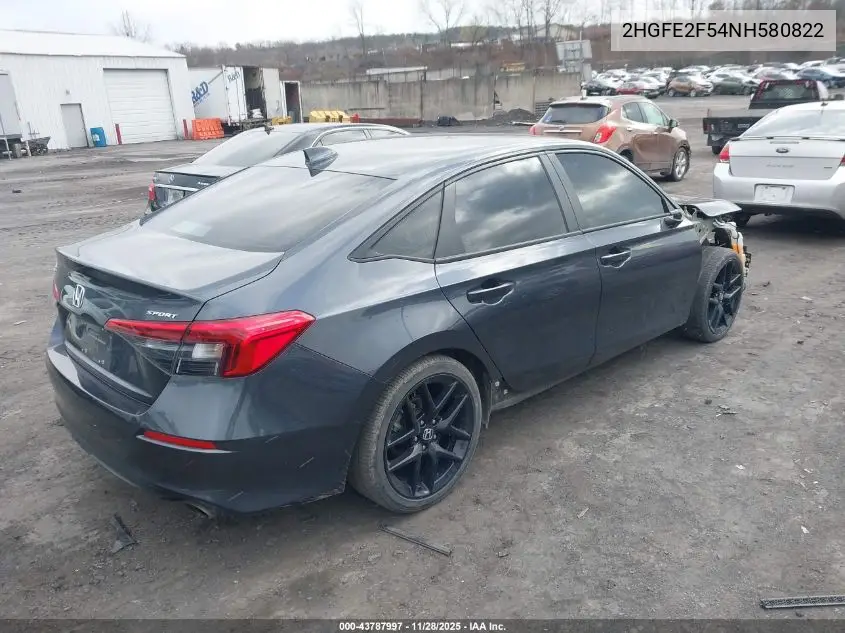 2HGFE2F54NH580822 2022 Honda Civic Sport