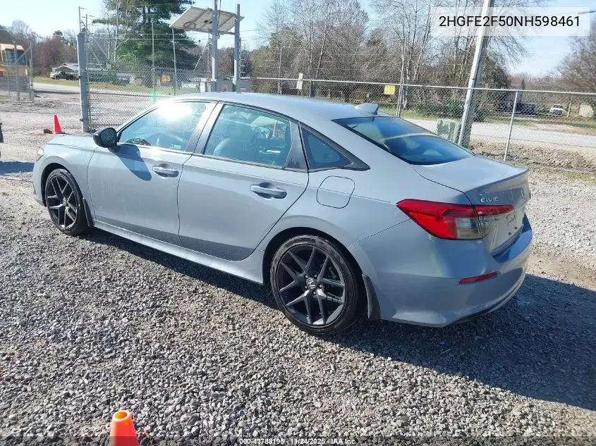 2HGFE2F50NH598461 2022 Honda Civic Sport