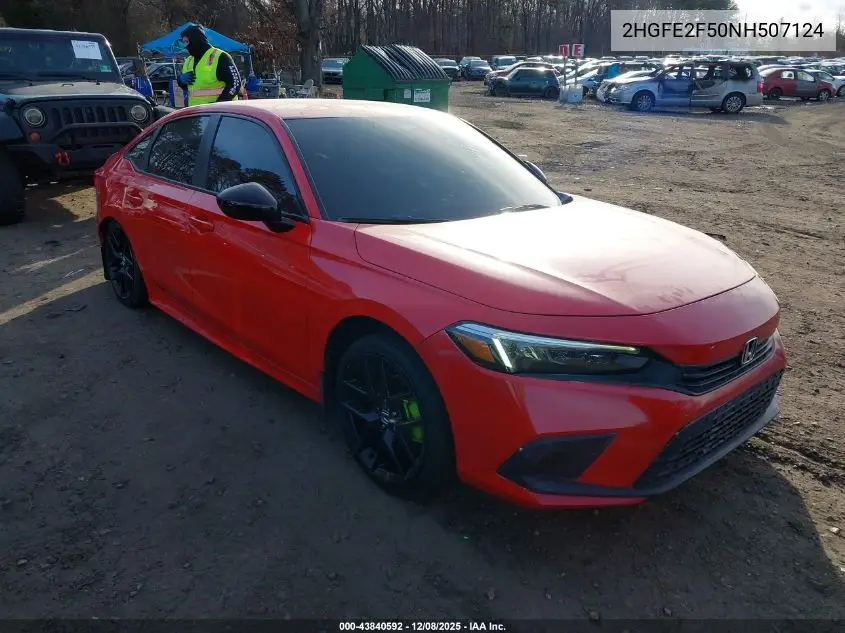 2HGFE2F50NH507124 2022 Honda Civic Sport