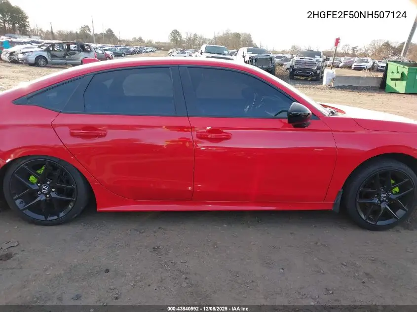 2HGFE2F50NH507124 2022 Honda Civic Sport