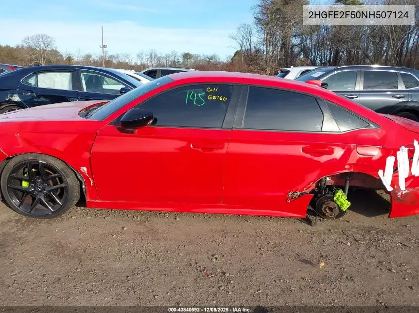 2HGFE2F50NH507124 2022 Honda Civic Sport