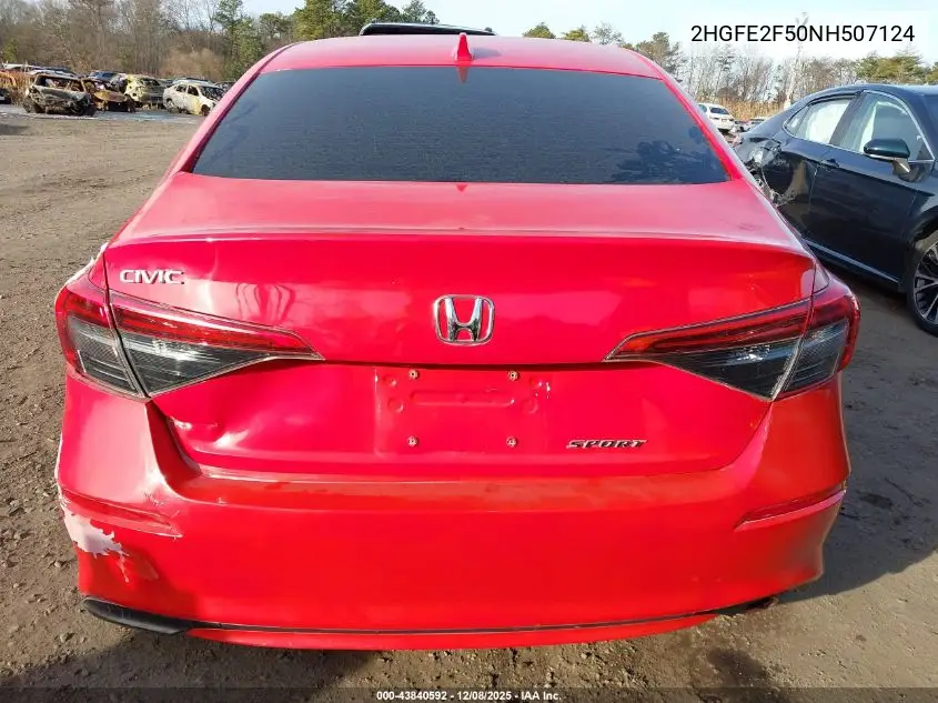2HGFE2F50NH507124 2022 Honda Civic Sport