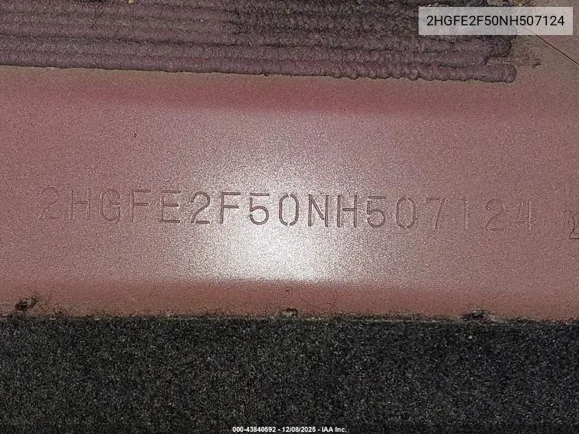 2HGFE2F50NH507124 2022 Honda Civic Sport