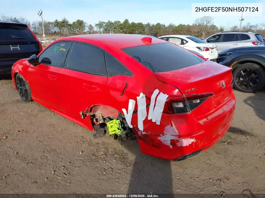 2HGFE2F50NH507124 2022 Honda Civic Sport