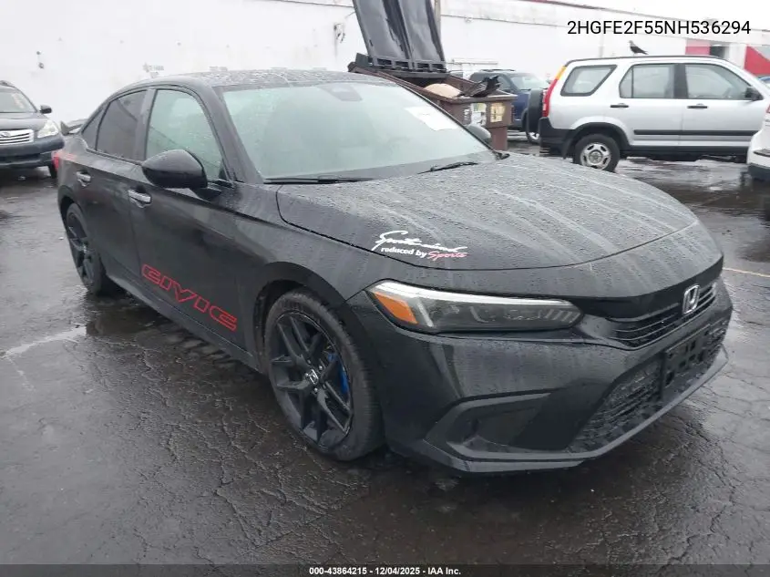 2HGFE2F55NH536294 2022 Honda Civic Sport