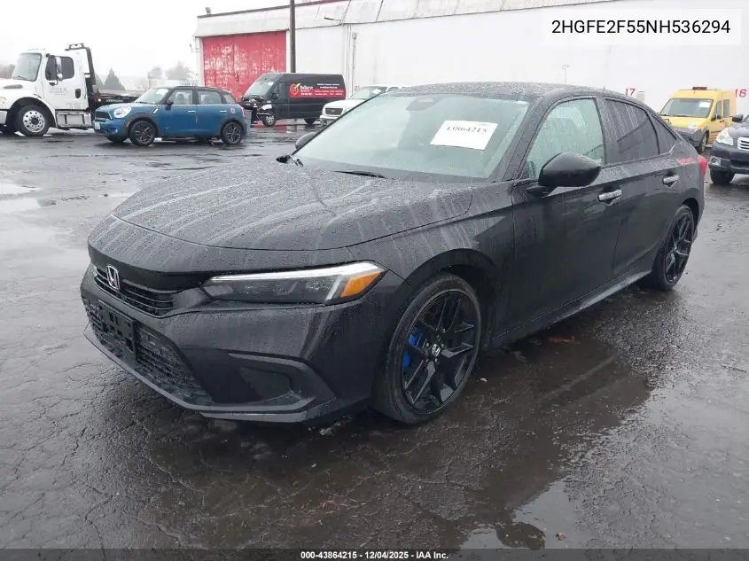 2HGFE2F55NH536294 2022 Honda Civic Sport