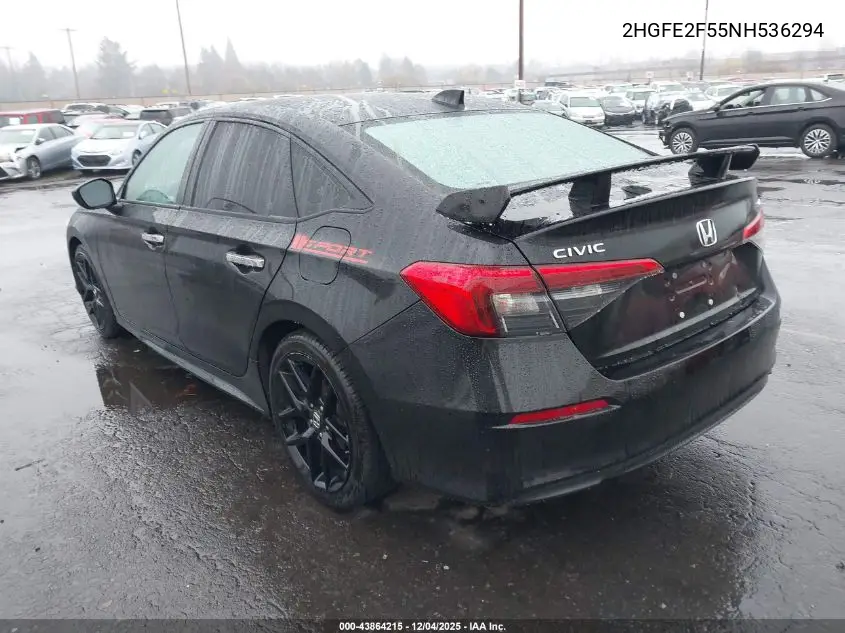 2HGFE2F55NH536294 2022 Honda Civic Sport