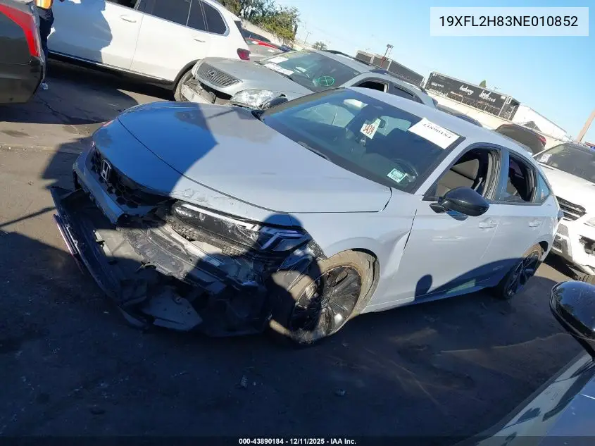 19XFL2H83NE010852 2022 Honda Civic Sport