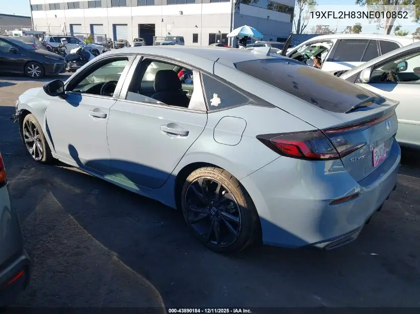 19XFL2H83NE010852 2022 Honda Civic Sport
