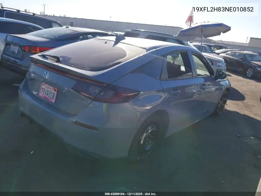 19XFL2H83NE010852 2022 Honda Civic Sport