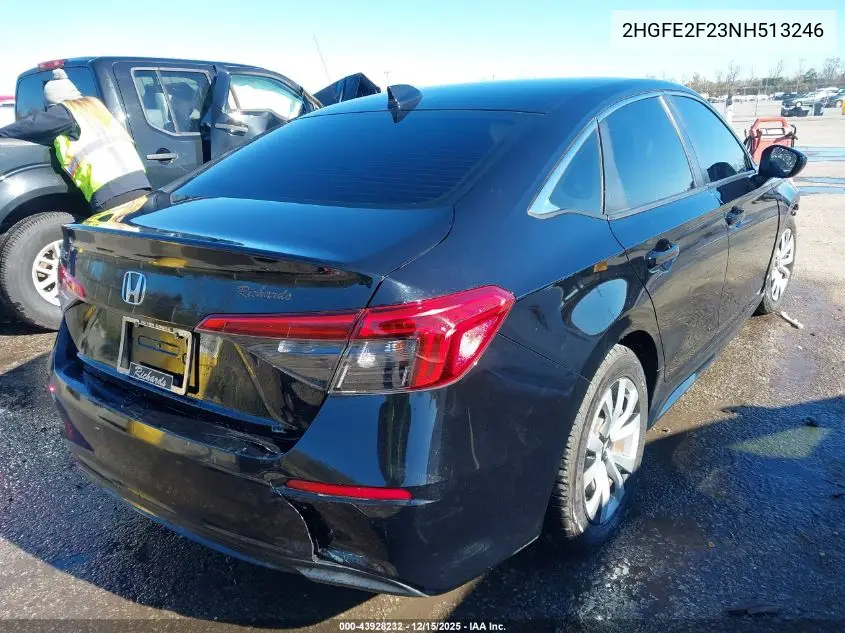 2HGFE2F23NH513246 2022 Honda Civic Lx