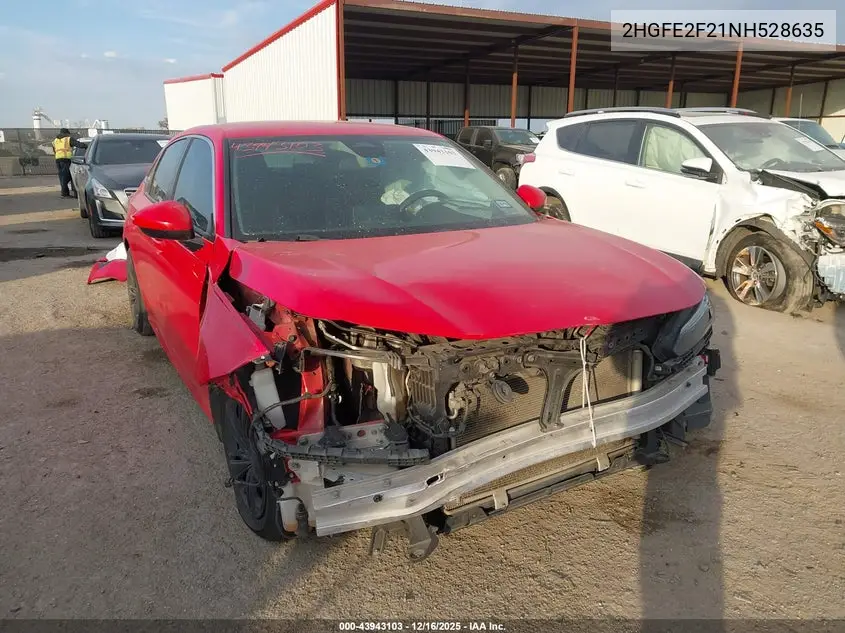 2HGFE2F21NH528635 2022 Honda Civic Lx