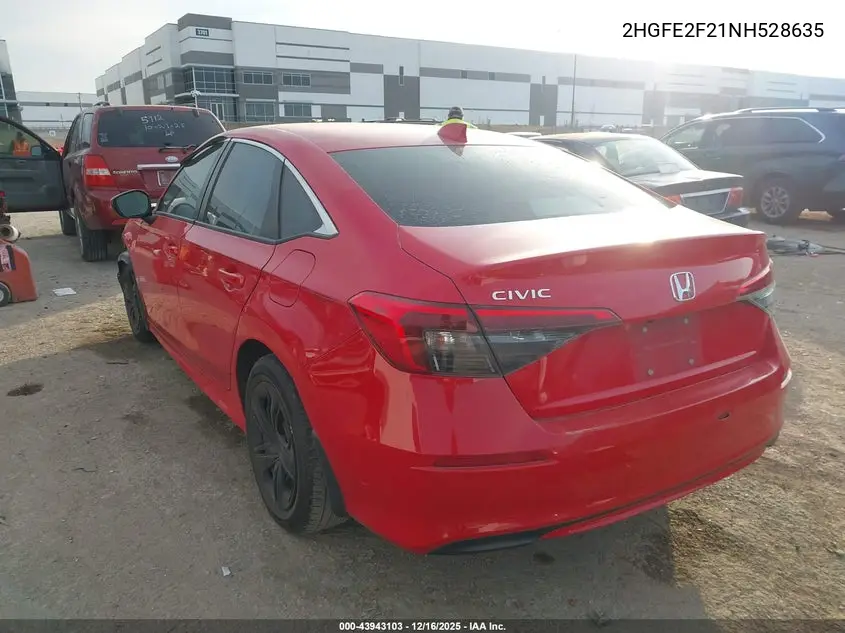 2HGFE2F21NH528635 2022 Honda Civic Lx