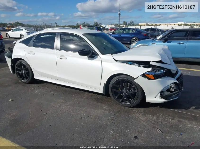 2HGFE2F52NH610187 2022 Honda Civic Sport