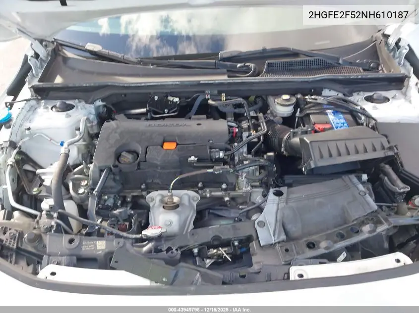 2HGFE2F52NH610187 2022 Honda Civic Sport