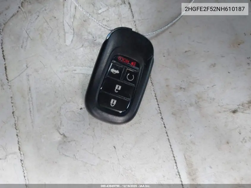 2HGFE2F52NH610187 2022 Honda Civic Sport