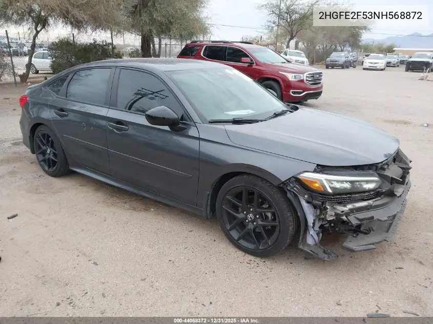 2HGFE2F53NH568872 2022 Honda Civic Sport