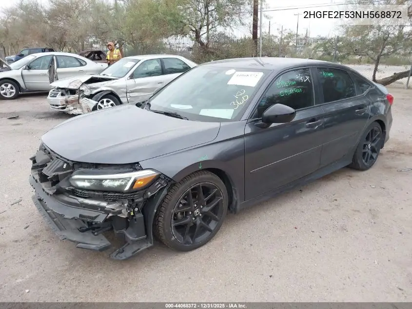 2HGFE2F53NH568872 2022 Honda Civic Sport