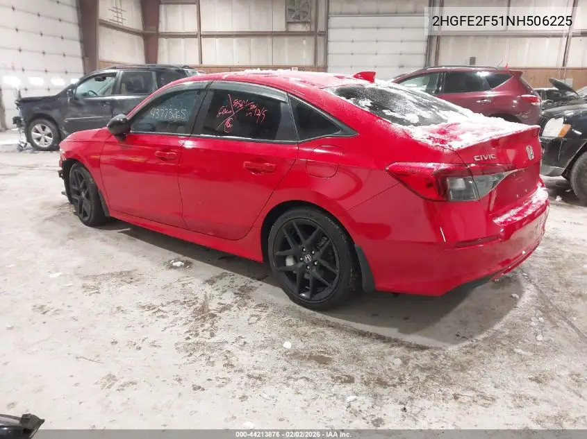2HGFE2F51NH506225 2022 Honda Civic Sport