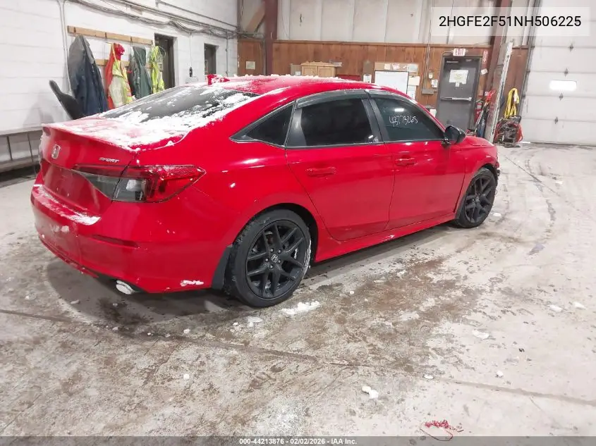 2HGFE2F51NH506225 2022 Honda Civic Sport