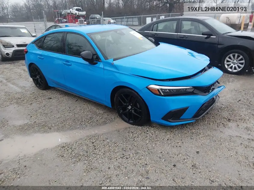 19XFL2H86NE020193 2022 Honda Civic Sport