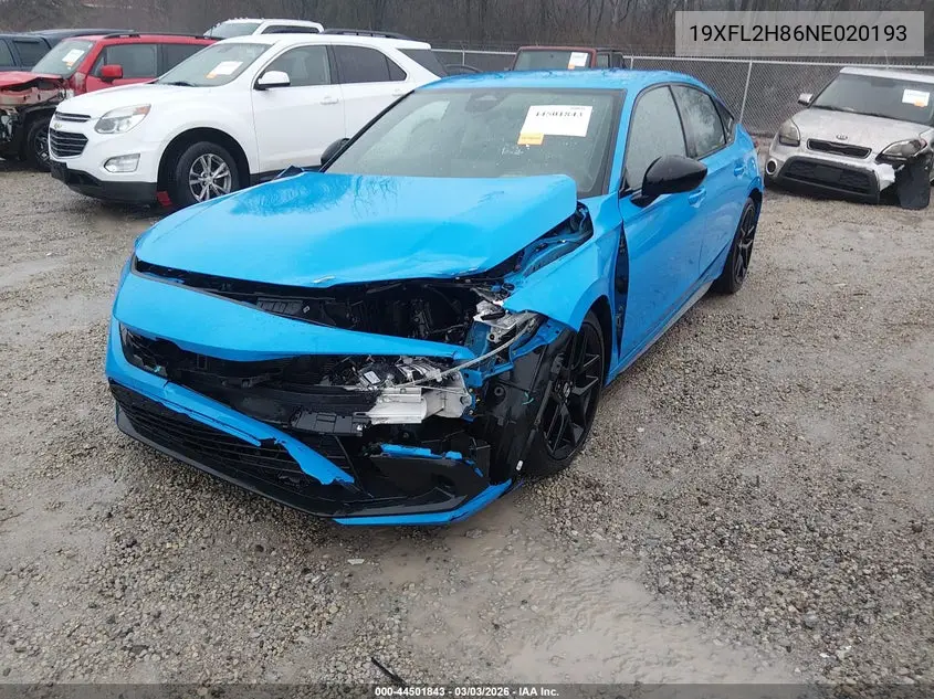 19XFL2H86NE020193 2022 Honda Civic Sport