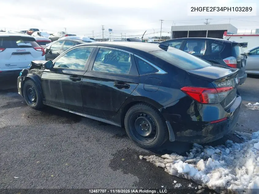 2HGFE2F34PH103289 2023 Honda Civic Ex