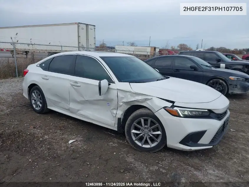 2HGFE2F31PH107705 2023 Honda Civic Ex 4Dr