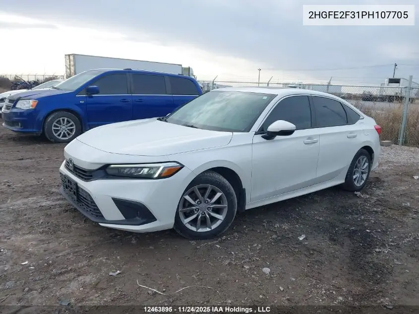 2HGFE2F31PH107705 2023 Honda Civic Ex 4Dr
