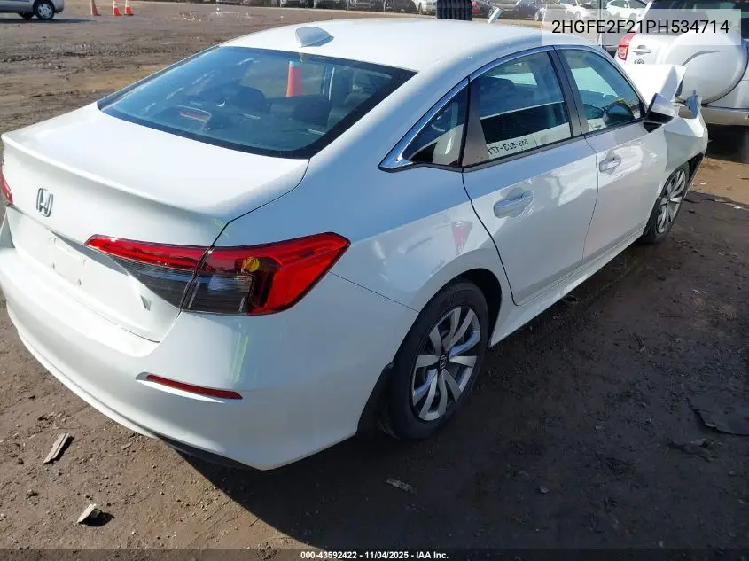 2HGFE2F21PH534714 2023 Honda Civic Lx