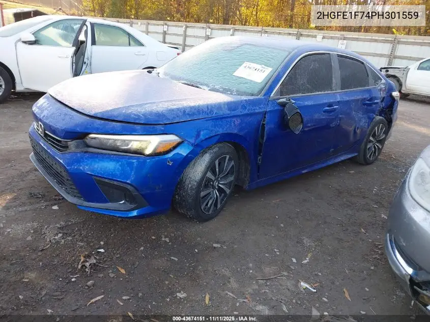 2HGFE1F74PH301559 2023 Honda Civic Ex/Ex W/O Bsi
