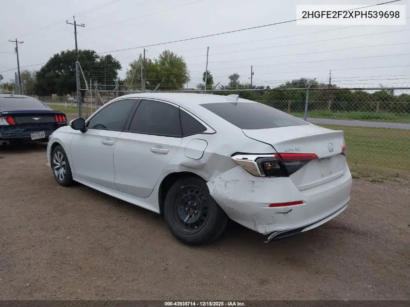 2HGFE2F2XPH539698 2023 Honda Civic Lx