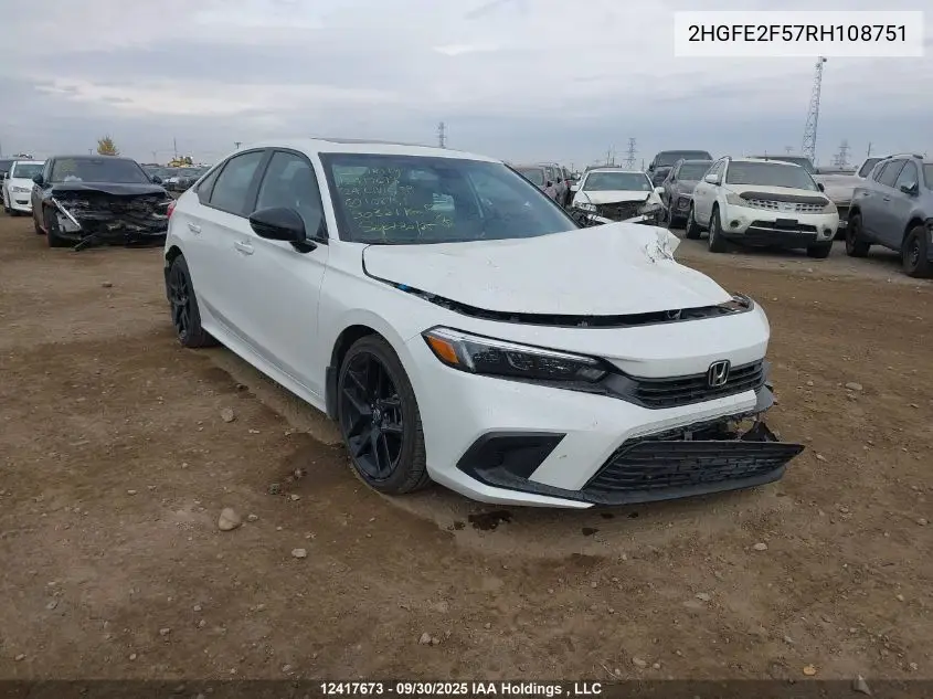 2HGFE2F57RH108751 2024 Honda Civic Sport