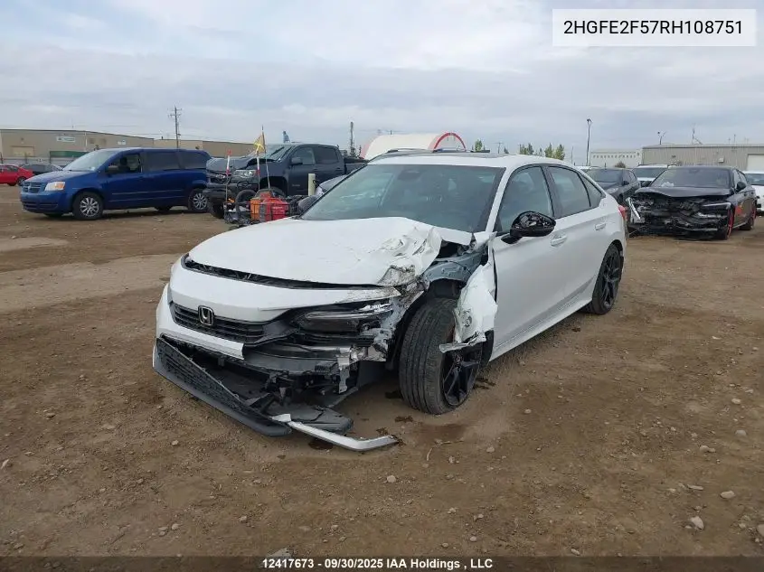 2HGFE2F57RH108751 2024 Honda Civic Sport