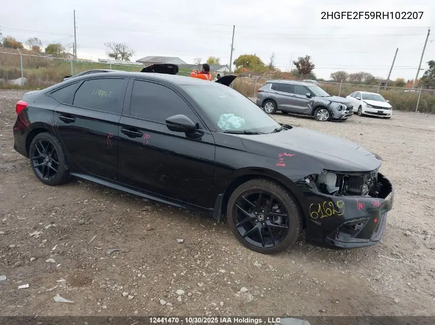 2HGFE2F59RH102207 2024 Honda Civic Sport