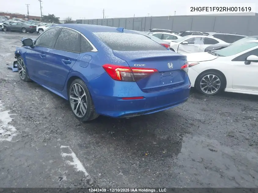 2HGFE1F92RH001619 2024 Honda Civic Touring
