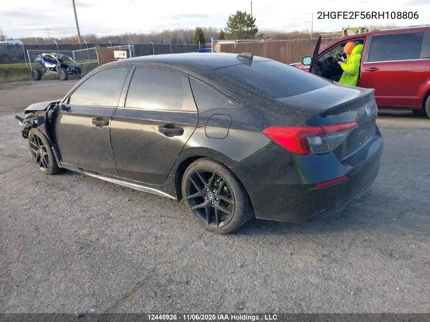 2HGFE2F56RH108806 2024 Honda Civic Sport