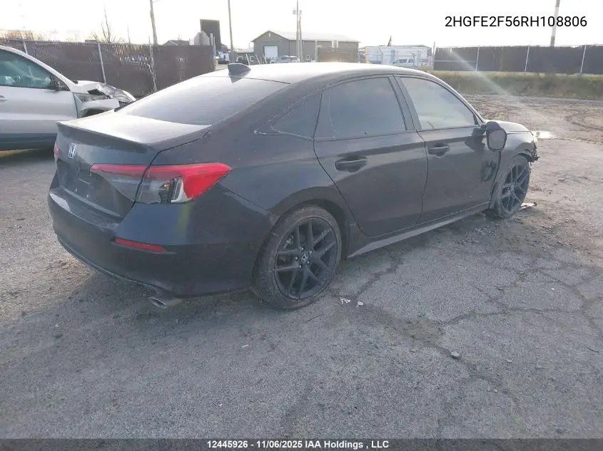 2HGFE2F56RH108806 2024 Honda Civic Sport