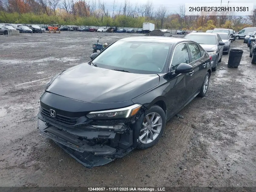 2HGFE2F32RH113581 2024 Honda Civic Ex 4Dr
