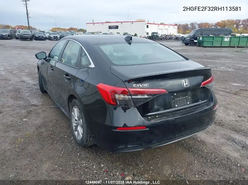 2HGFE2F32RH113581 2024 Honda Civic Ex 4Dr