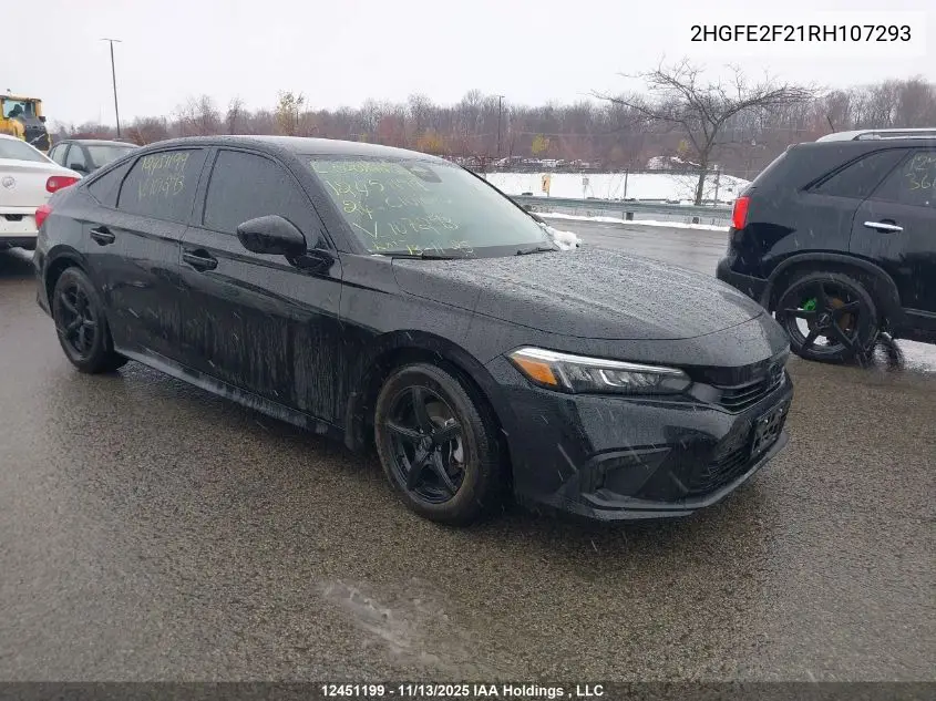 2HGFE2F21RH107293 2024 Honda Civic Lx-B