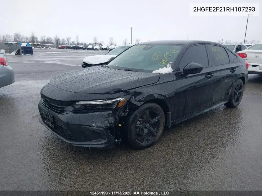 2HGFE2F21RH107293 2024 Honda Civic Lx-B