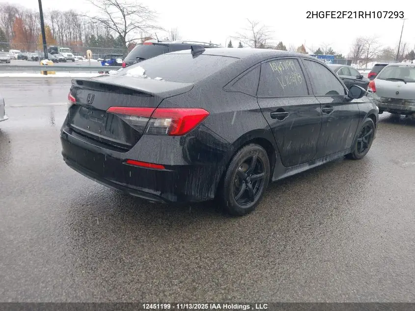 2HGFE2F21RH107293 2024 Honda Civic Lx-B